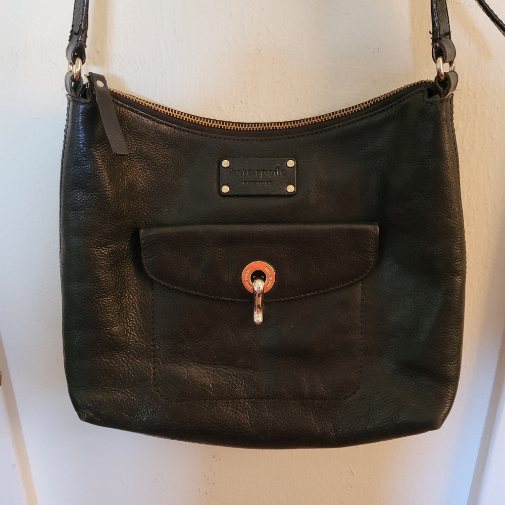 Kate Spade Black Leather Cossbody - Picture 4 of 14